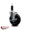 Service Caster 5'' Hard Rubber Swivel 1-1/8'' Expanding Stem Caster with Brake SCC-EX20S514-HRS-TLB-118 - alternate 2